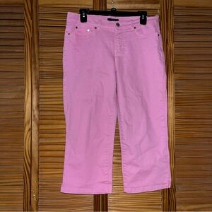 Chaps Pink Denim Capris‎ Size 6